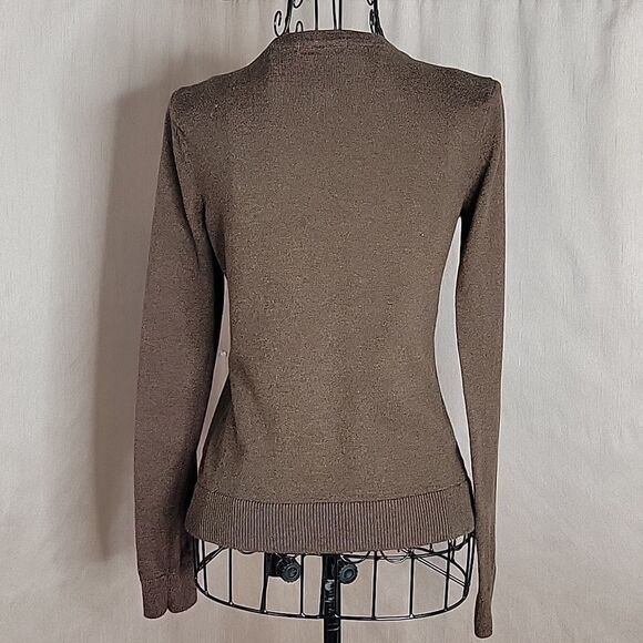 ×H & M Brown Button Up Cardigan Sweater XS‎ - Picture 4 of 5